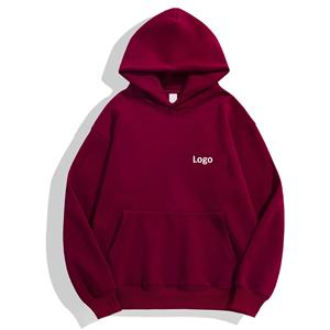 Sudadera con Capucha para Hombre de Alta Calidad, Transpirable, 100% Algodón, Felpa, Estampado, Corte Holgado, Color Sólido Básico, Informal - Product Image 4