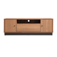Mesa de Centro de Diseño Moderno con Acabado Laminado de Papel, Material de Tablero de Partículas/MDF, 115x40x38.4cm, Muebles para Sala de Estar