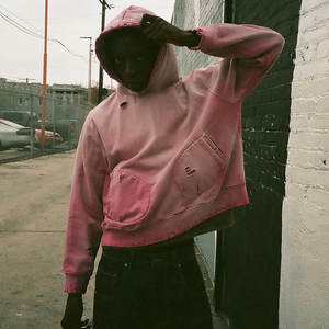 เสื้อฮู้ดผู้ชายโอเวอร์ไซส์แบบวินเทจแอซิดแบบสเปรย์โอเวอร์ไซส์ผลิตตามสั่ง - Product Image 4