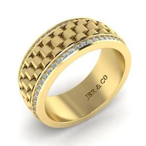 Style de luxe diamant rond plaqué or 925 argent Sterling style audacieux bague de mariage pour les femmes bijoux de mode au meilleur prix - Product Image 2