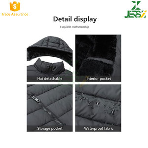 Chaqueta Acolchada Unisex con Cremallera, Impermeable, Cortavientos, con Capucha, Forro de Franela, para Invierno, Viajes, Senderismo, Esquí, Camping - Product Image 5