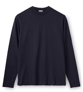 Camiseta Clásica Minimalista de Manga Larga con Cuello Alto para Hombre, de Algodón, Cómoda para Uso Diario, Ajuste Holgado, Venta Directa de Fábrica - Product Image 2