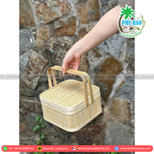 PRODUIT CHAUD Panier cadeau unique en bambou du Vietnam Idéal pour les cadeaux personnalisés et les présentations créatives - Product Image 6