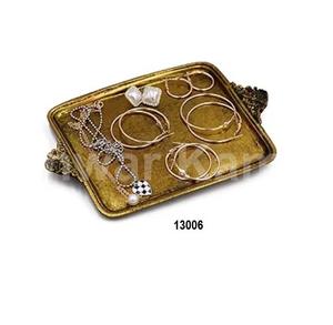 Assiettes de service en argent avec motif de coeur de feuille de découpe de cercle gravé pour la maison hôtel et restaurant pour la décoration de meubles - Product Image 6