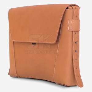 High Quality Single Color Leather Briefcase Men <b>Business</b> Office <b>Bag</b> Custom Logo Leather Single Shade Briefcase - Product Image 2