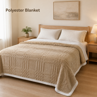 Couverture polaire double face chaude et douce Wendedecke, marron taupe, pour lit, livraison rapide UE