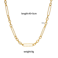 Vente en gros personnalisé 14K 18K PVD plaqué or étanche en acier inoxydable 316L 304 bijoux simples colliers pour hommes et femmes