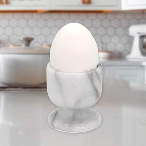 Huevera de mármol blanco natural para el hogar, hueveras en mármol blanco, hueveras de mármol blanco hechas a mano - Product Image 4