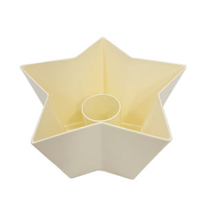 Bougeoir Maison Foudre Décoration Fer Métal Brillant Beige Bougeoir Étoile En Forme De Taille Standard Votive Titulaire - Product Image 4