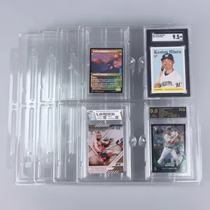 PRO Card Sleeves Graded Sports Lajes Cartões De Beisebol 3 Ring Binder Graded Cards Proteger Páginas