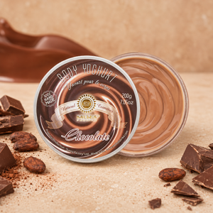 Yaourt corporel nourrissant au chocolat, crème hydratante légère pour le corps, soin quotidien de la peau pour une peau douce, lisse, veloutée et soyeuse, qualité supérieure - Product Image 1