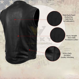 Chaleco de cuero genuino para hombre, Chaleco de cuero de moda para uso en invierno, Chaleco de cuero para hombre recién llegado - Product Image 6