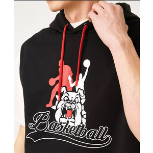 Wholesale <b>Men's</b> <b>Sleeveless</b> Gym Hoodie 100% Cotton Quick Dry Custom Logo OEM Bodybuilding Fitness - Product Image 3