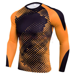 Latest <b>Design</b> Men <b>Compression</b> T-<b>Shirt</b> Fully <b>Customized</b> Light Weight Anti Wrinkle Breathable Spandex/Nylon Anti-UV Quick Dry - Product Image 5