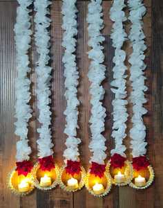 Gran oferta, guirnalda de flores de loto de jazmín Artificial para boda india y decoración de fiesta, perfecta para Sangeet Mehandi - Product Image 4