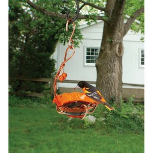 Comedero para pájaros de metal colgante con bandeja clásica de latón Ak y comedero para pájaros de área de jardín de cabaña - Product Image 1