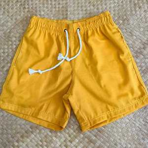 OEM Custom Logo Summer <b>Gym</b> Canvas Mid Waist Solid Color Lightweight Breathable Drawstring <b>Shorts</b> for Men - Product Image 1