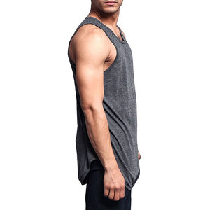 Mejor calidad al por mayor logotipo personalizado de impresión fitness gimnasio deportes hombre de secado rápido camisetas sin mangas 100% algodón camiseta sin mangas para los hombres - Product Image 2