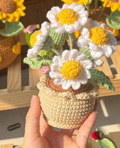 Handmade Crochet Yarn Flower Knitted <b>Decoration</b> Vietnam 99GD 2025 Hot <b>Sale</b> for Office Wedding Party and Home Display - Product Image 2