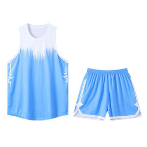 Ensemble de maillot et short de basket-ball pour hommes, respirant, séchage rapide, léger, confortable, vêtements de sport pour l'entraînement en équipe - Product Image 5