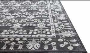 Tapis de style oriental traditionnel 100% laine personnalisable touffeté à la main en charbon de bois-taille de coureur disponible - Product Image 5