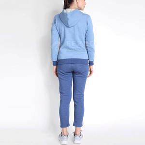 Survêtement pour femmes avec logo de marque personnalisé 65% coton 35% surdimensionné en polyester Survêtement pour femmes de coupe décontractée - Product Image 4
