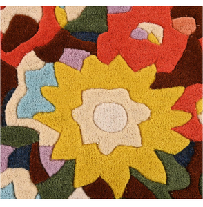 Alfombra con mechones de lana con patrón Floral moderno, bonita alfombra circular con tamaño personalizado, suelo para el hogar, alfombras de área india, conjuntos de cualquier logotipo de diseño - Product Image 4