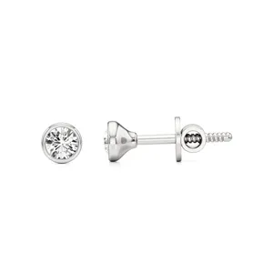 Pendientes de Diamantes Pequeños con Bisel Radiante - Product Image 3