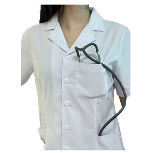 Customized Nurse Hospital Uniforms <b>Long</b> <b>Sleeve</b> Lab Coat 100% Polyester Women <b>Men</b> Unisex Scrub Label Doctor Uniform <b>White</b> Lab - Product Image 3