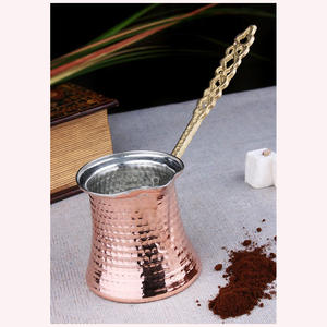 Cafetera Turca Tradicional de Cobre al por Mayor, Hecha a Mano con Asa de Latón Resistente para un Café Turco, Árabe y Griego Perfectos - Product Image 4
