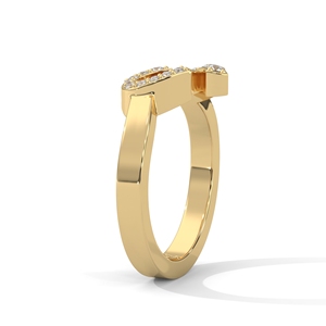 Bague en or Moissanite 14K de qualité supérieure avec diamants créés en laboratoire Bijoux de mariage/fête élégants et durables certifiés IGI - Product Image 2