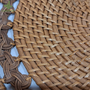 Handmade Natural <b>Woven</b> Rattan Round <b>Placemat</b> With Wholesale Price Handicraft From Vietnam - Product Image 3