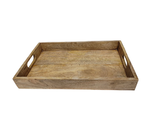 Bandeja de Madera de Mango Nueva Hecha a Mano con Acabado Natural, Bandeja de Servicio de Madera Sostenible para Fiestas, Asequible - Product Image 5