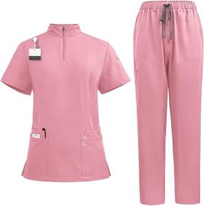 Ensemble de blouses médicales classiques de haute qualité en satin, personnalisables, extensibles, pour femmes et hommes, infirmières, uniformes en gros, logo personnalisé - Product Image 3