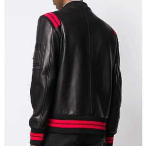 Novedad de 2024, chaqueta universitaria de cuero de lana para hombre de alta calidad, elegante, cálida e Ideal para ropa informal, chaqueta Varsity - Product Image 3