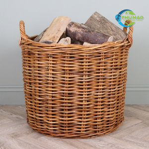 Handwoven Rattan VINTAGE COUNTRY BASKET Fashionable and Eco-friendly Easter <b>Egg</b> Gift Picnic Basket with Handle for All Outings - Product Image 3