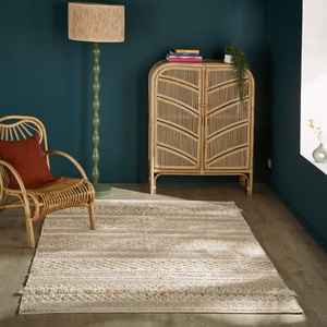 Textured Striped Cotton Blend Modern Pet Friendly Eco Friendly <b>Washable</b> Cushioned Abstract Pattern Berber style Indoor <b>Rug</b> - Product Image 4