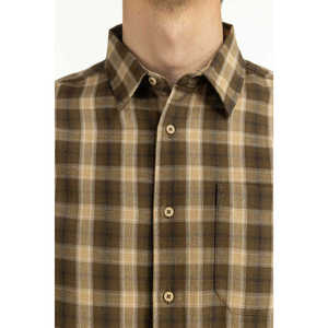 เสื้อเชิ้ตผู้ชายลำลอง ผ้าฝ้าย 100% ผ้าแฟลนเนล กระดุมสองแถว ผลิตตามแบบ ODM ทรงปกติ ลายสก็อต รุ่น MN-CS-WS25-296 - Product Image 2