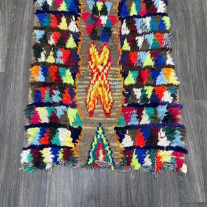 100% coton multicolore Triangle motif Designer tapis main bloc impression motif Dhurries pour la maison salon décor et utilisation de la voiture - Product Image 4