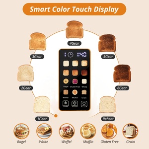 Nouvel ensemble de <span class=keywords><strong>grille</strong></span>-<span class=keywords><strong>pain</strong></span> en acier inoxydable avec grand écran numérique <span class=keywords><strong>et</strong></span> contrôle de la température, bouilloire électrique pour usage domestique - Product Image 2