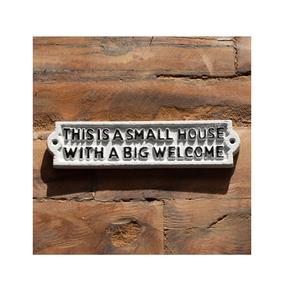 Placa de letrero de puerta de pared de hierro fundido antiguo, placas grabadas de hierro fundido Vintage para placas de letrero de puerta y pared - Product Image 4