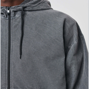 Personalizado 6XL Tamaño de alta calidad 350gsm Sudadera con capucha con cremallera en blanco de gran tamaño bordado Puff Print Anti-Shrink Hoodie para hombres - Product Image 5
