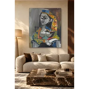 Fida Picasso en costume turc, portrait imprimé sur toile - Product Image 5