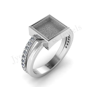 Genuino 925 sello alto artesanía chapado personalizado cuadrado 7mm piedra ajuste bisel níquel plomo boda diseño joyería hallazgos componentes - Product Image 1
