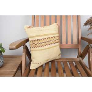 หมอนขนสัตว์ถักสีเบจ14x14หรูหราทอลายวินเทจและนุ่มออกแบบเรียบง่ายพกพาได้สำหรับเครื่องนอนสำหรับคริสต์มาส - Product Image 2