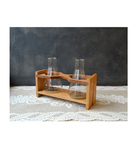 Support de verre en bois fait à la main de la meilleure qualité couleur bois noir porte-verre de taille moyenne à un prix abordable - Product Image 5