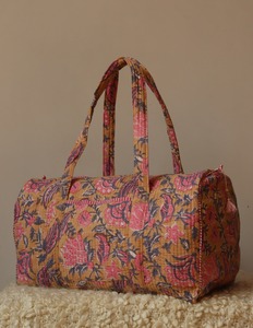 Sac de voyage de luxe fait main à imprimé floral sportif, grande capacité, durable, pour le week-end - Product Image 4