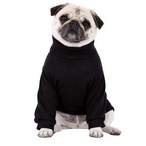 Black Dog T Shirt <b>Snuggle</b> Style Soft Cotton Pet Tee Warm Comfortable Solid Color Clothing for Dogs Daily Use Pet Wear - Product Image 1