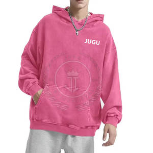Sudadera con Capucha de Algodón 100% de Alta Calidad con Diseño de Logotipo Personalizado, Estilo Holgado, Color Sólido, Informal, Talla Grande para Hombre - Product Image 1