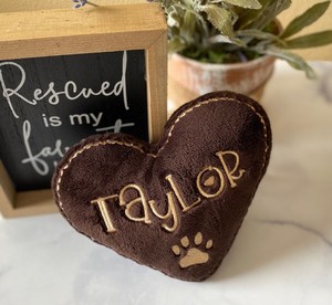 Dog Toy - Personalized Heart - <b>Pet</b> Toy - Heart Shaped - Squeaky - Valentine's Day - Product Image 3